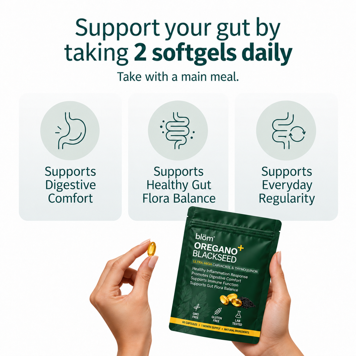 Oregano + Black Seed Oil | Daily Gut Support