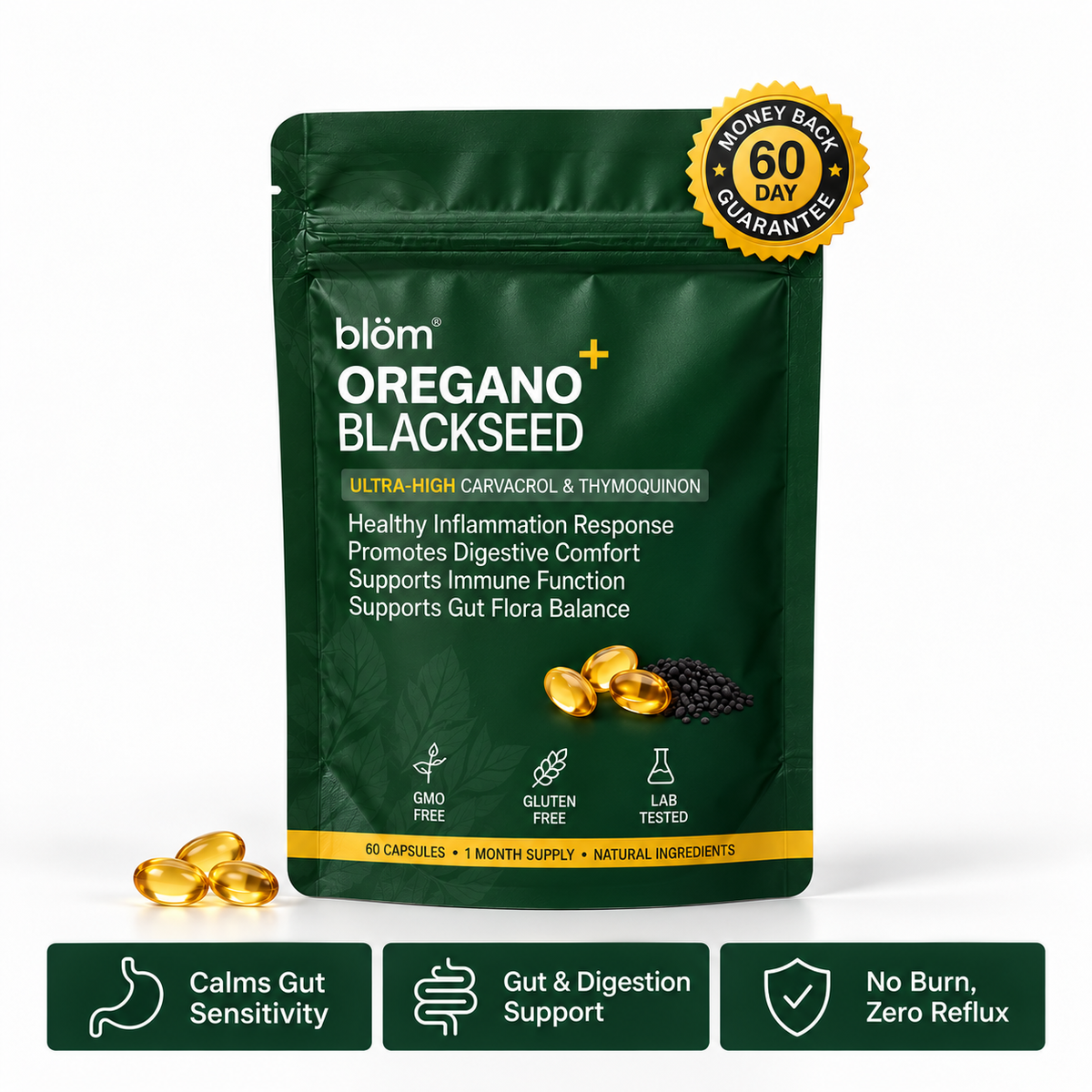 Oregano + Black Seed Oil | Daily Gut Support